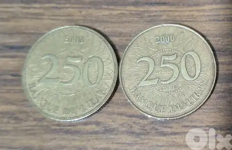 ٢٥٠ ليرة سنة 2000 و 2003