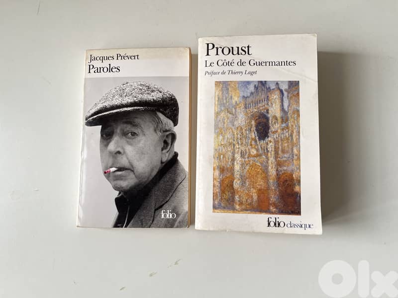 BAC / Paroles Jacques Prevert / Marcel Proust / FOLIO 0
