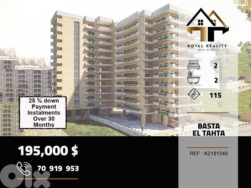 under construction apartments for sale in basta Beirut 0