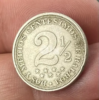 عملة عملات قديمة ٢١/٢ بالبوا بنما سنة ١٩٠٧