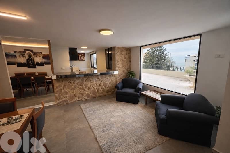 fully furnished with large terrace sea view 0