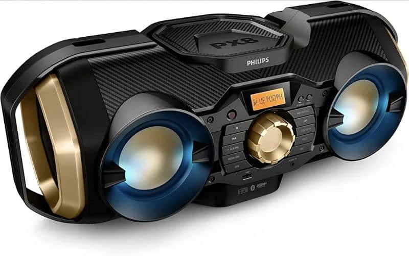 Phillips Bluetooth Boombox Speaker Radio, USB, AUX & CD Music Player 0