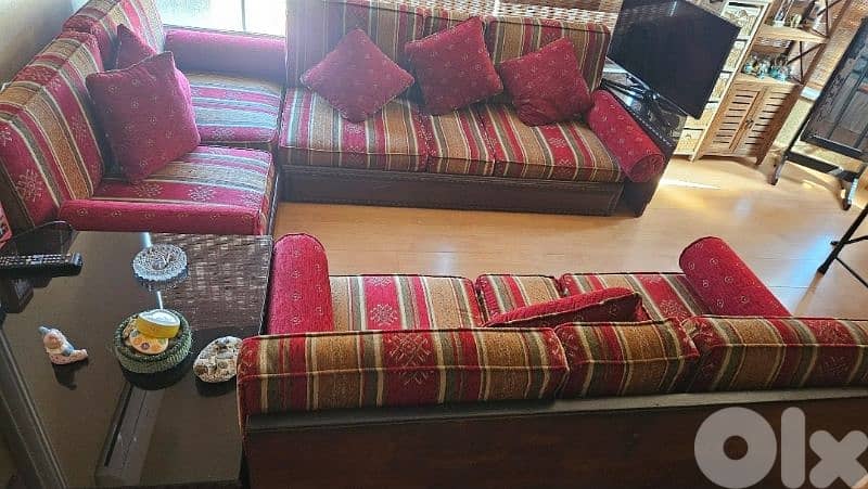Arabesc sitting 7 seaters غرفه جلوس شرقيه عربيه من خشب الجوز 5
