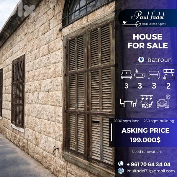 Old stone house full of character  for sale !! 0