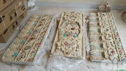 Set of 3 Decorative Architectural Relief Panels