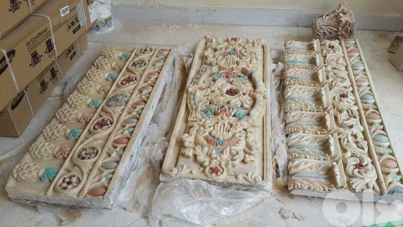 Set of 3 Decorative Architectural Relief Panels 0