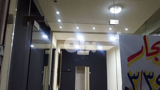 محل زاوية واجهتين للايجار ذوق مكايل مساحة ٢٩ متر مربع مقابل السنترال