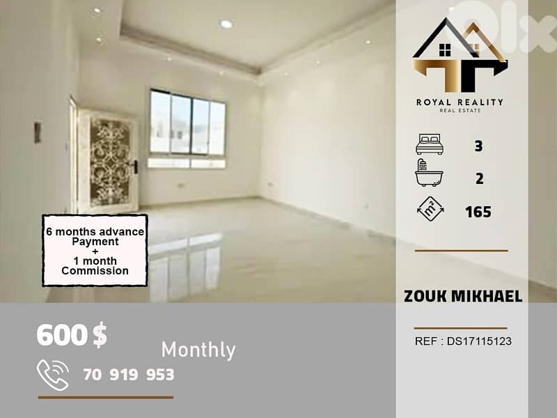 apartments for rent in zouk mikael keserouan 0