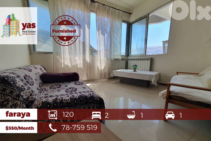 Faraya 120m2 | Rent | Furnished Chalet | Sea View |Well Maintained|KH 0