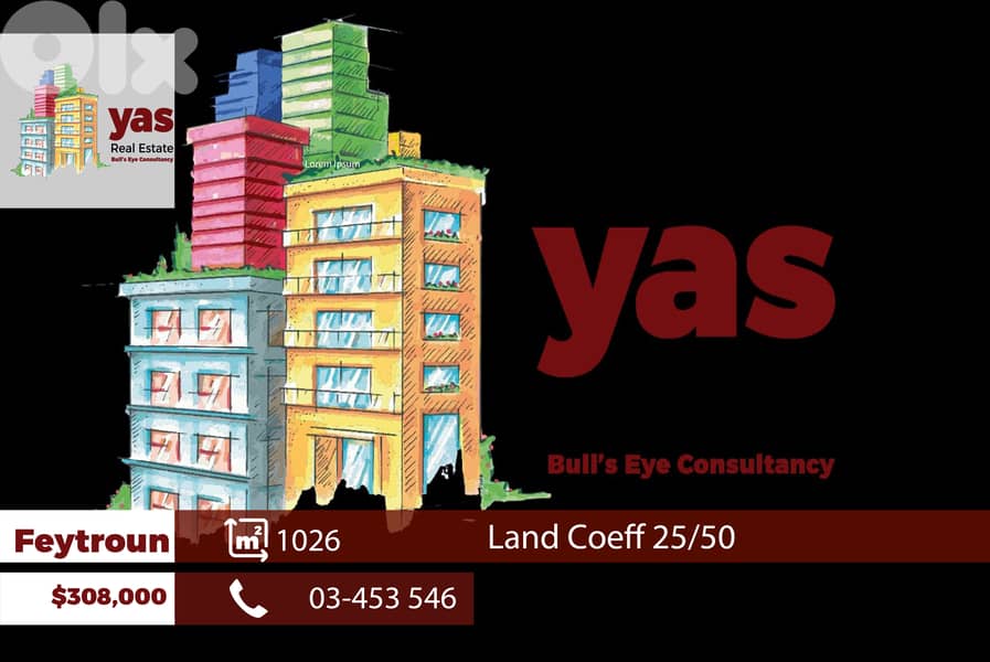 Feytroun 1026m2 | Residential Land | Classy Area | Ideal investment|WA 0