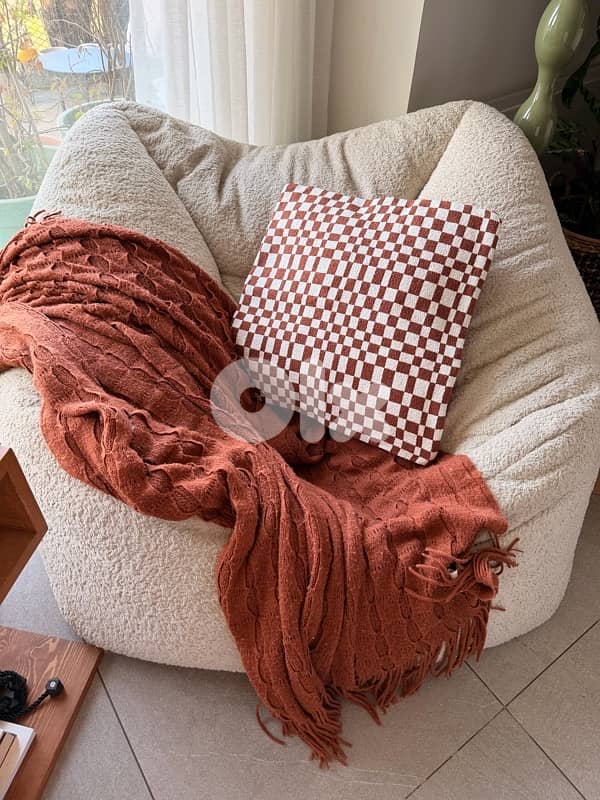 dark orange (terracotta) throw blanket 0