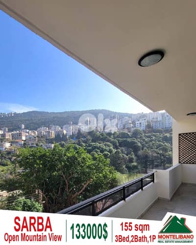 Semi-Furnished 155 sqm Apartment For Sale in Sarba صربا + Open View