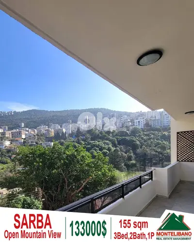 Semi-Furnished 155 sqm Apartment For Sale in Sarba صربا + Open View
