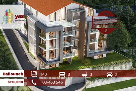 Ballouneh 140m2 Up To 180m2 |Under Construction| Payment Facilities |
