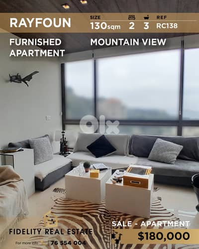 Apartment for sale in rayfoun RC138 شقة  للبيع في رايفون