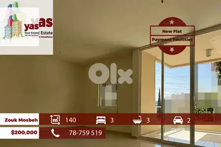 Zouk Mosbeh 140m2 | New | PAYMENT FACILITIES | EL |