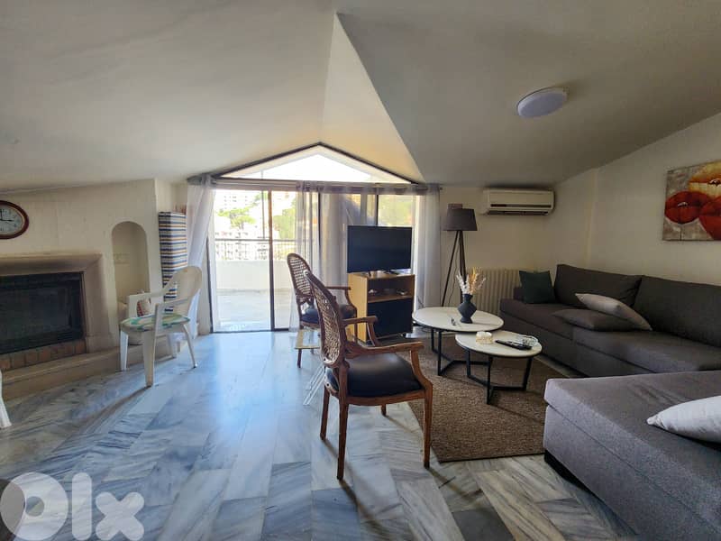 140 SQM Furnished Rooftop in Broumana -Mountain & Sea View + 2 TERRACE 0