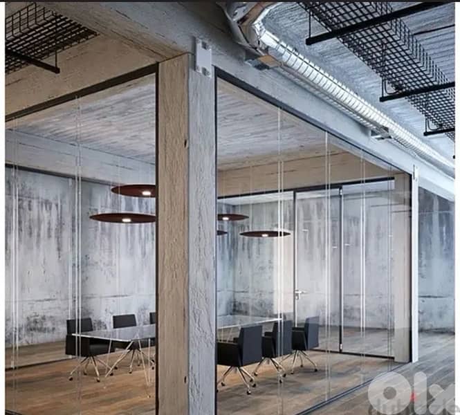 high ceiling shop with parking 0