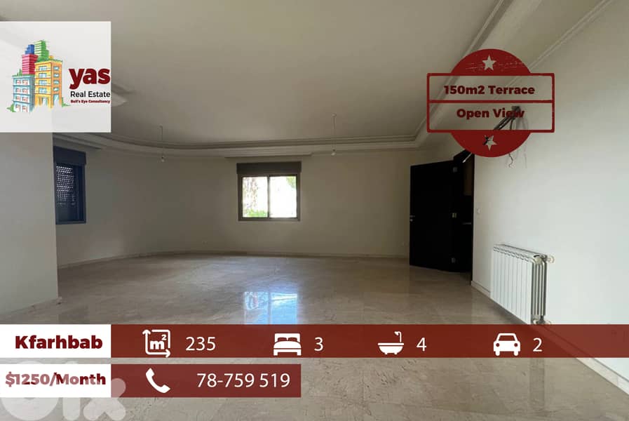 Kfarhbab 235m2 | 150m2 Garden | Mountain & Sea View | Catch | EH/IV 0