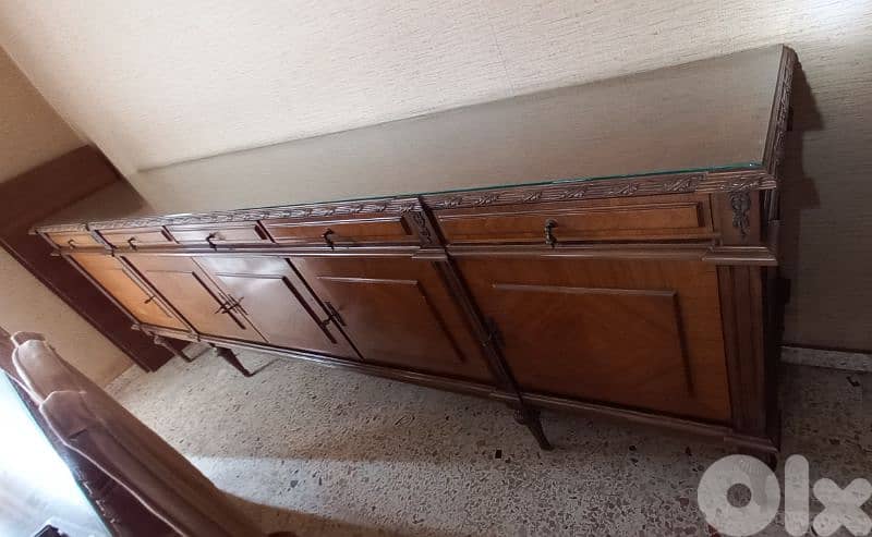 Vintage Salle à manger en véritable bois massif. 3