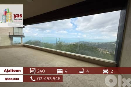 Ajaltoun 240m2 | 43m2 Garden | High-end | Panoramic View | Brand New |