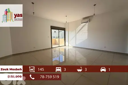 Zouk Mosbeh 145m2 | Prime Location | Well Maintained | EL/RH