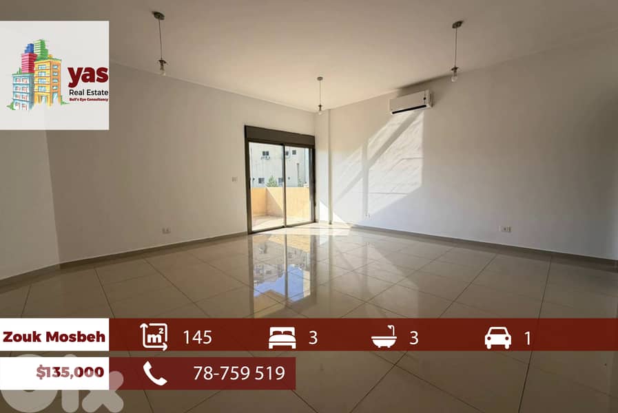 Zouk Mosbeh 145m2 | Prime Location | Well Maintained | EL/RH 0