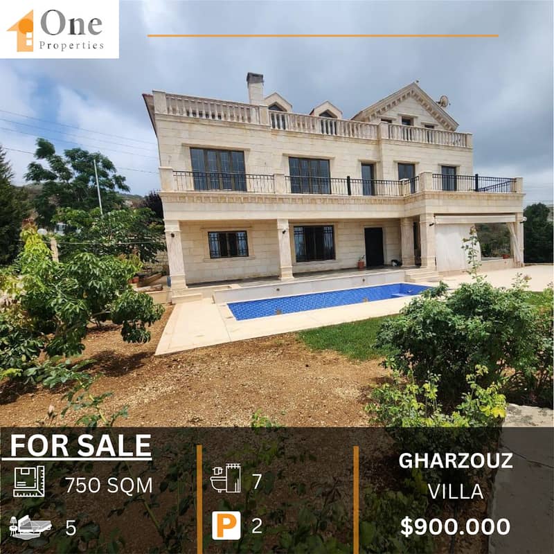 VILLA FOR SALE IN GHARZOUZ/JBEIL 0