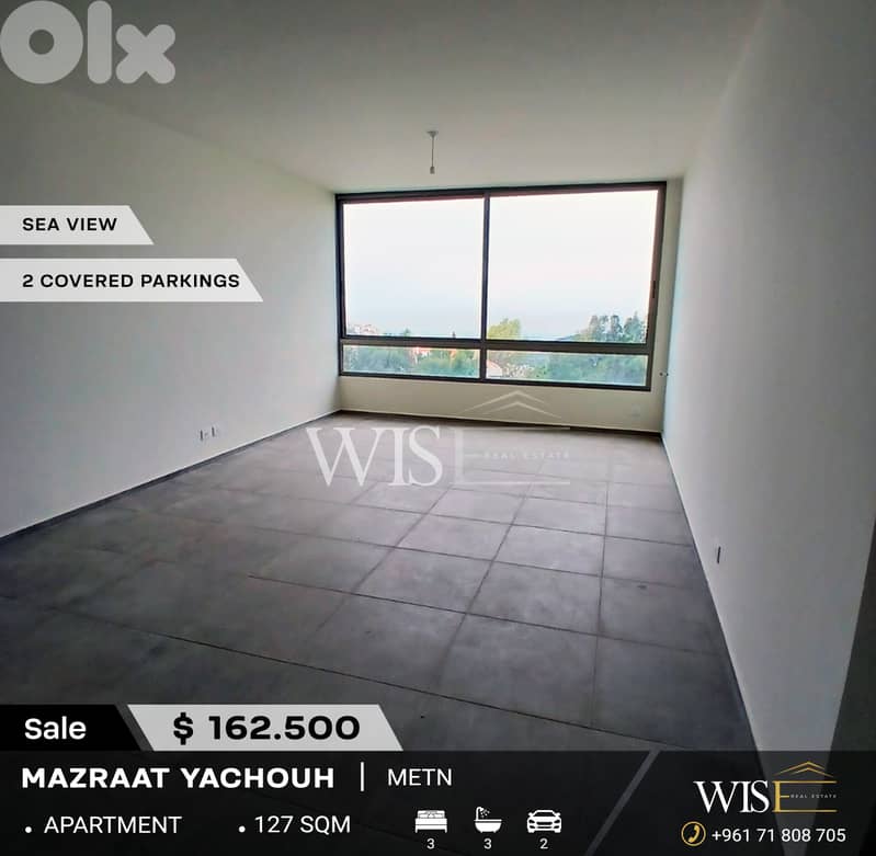 127 SQM Apartment for SALE in Mazraat Yachouh! 0