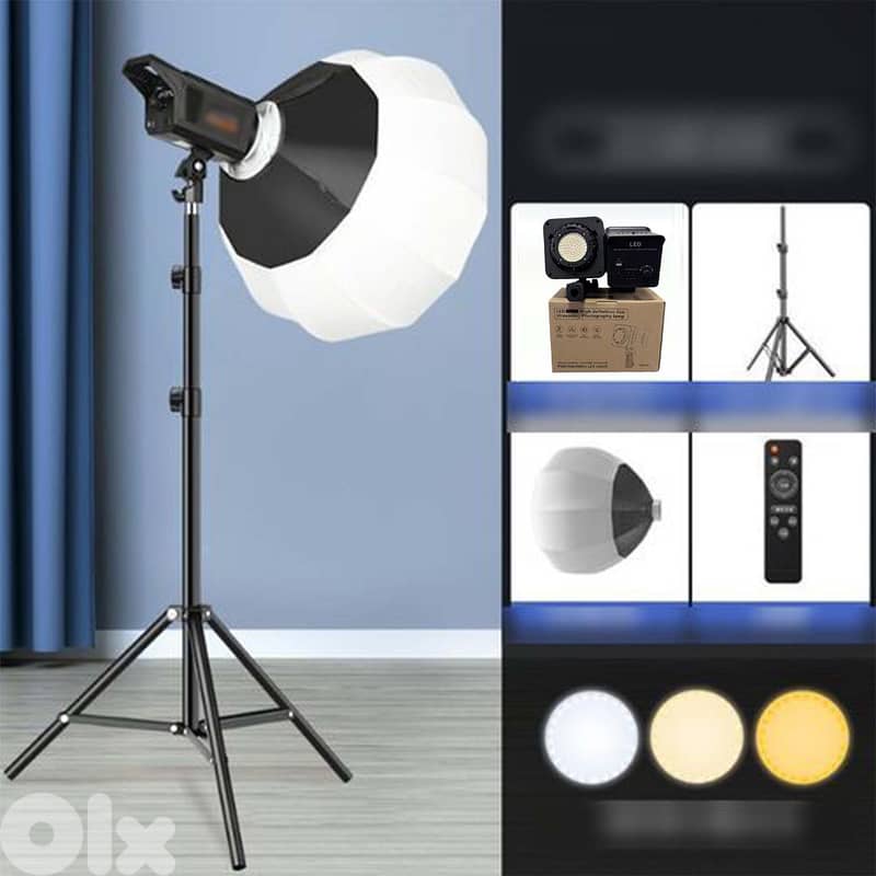 professional LED studio softbox light with adjustable brightness 150W 0