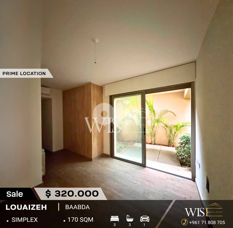 170 SQM Apartment for SALE in Louaizeh - Baabda! 0
