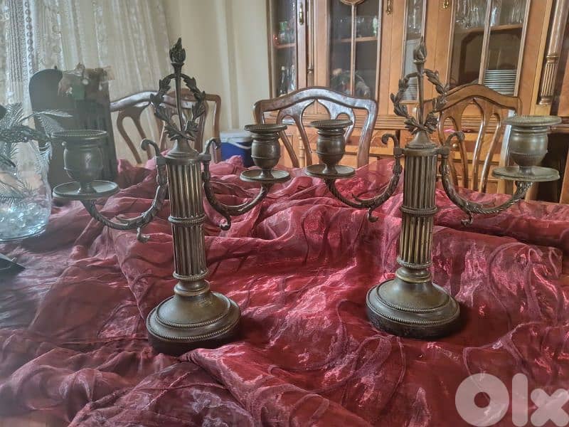 Berry old bronze chandelier, very heavy made in France 3