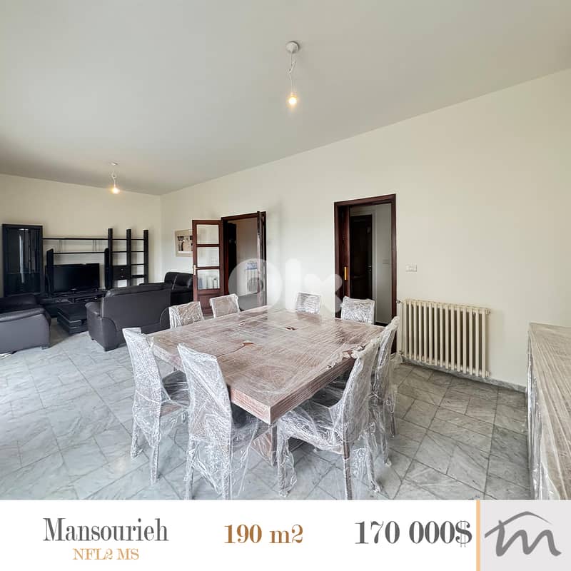 Mansourieh | 895$/m² | 190m² 3 Bedrooms Apart | 3 Balconies | View 0