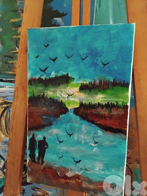 رسم زيتي على canvas 0