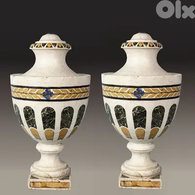 Marble urns Italian Antique