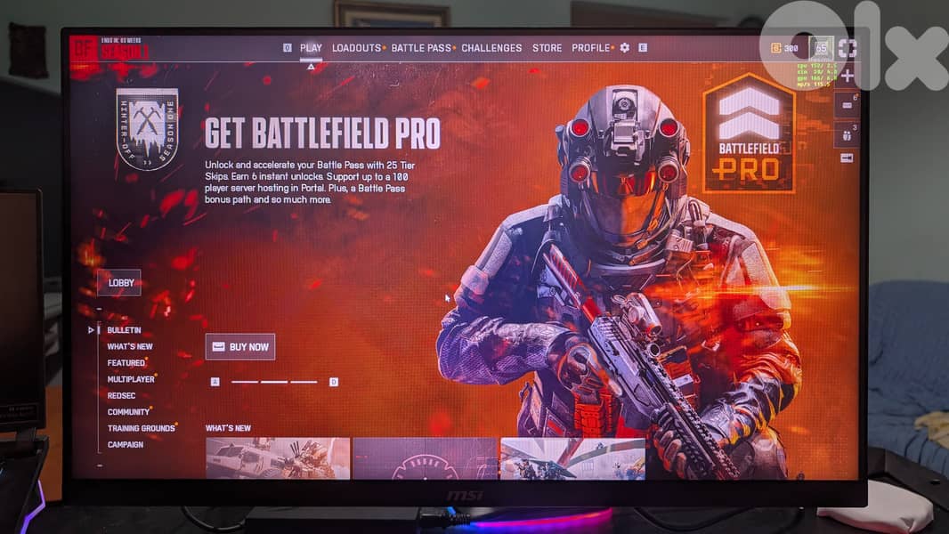 MSI Gaming monitor LCD 27" screen 240hz, 1080p, HDR 10, 0.5ms Gsync 0