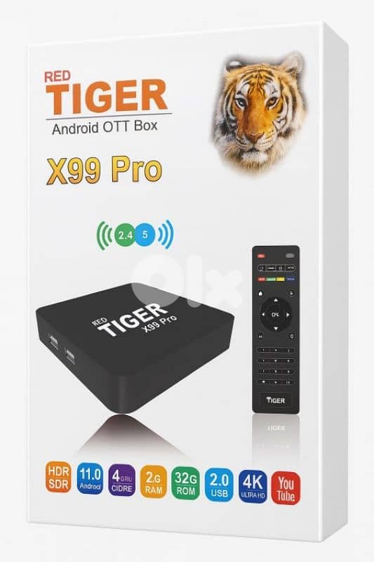 tv box TIGER with iptv FOREVER built in wifi 0