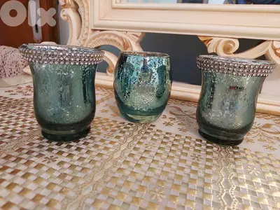 Glittering Glass Vases - 3 - فازات زحاح لماع