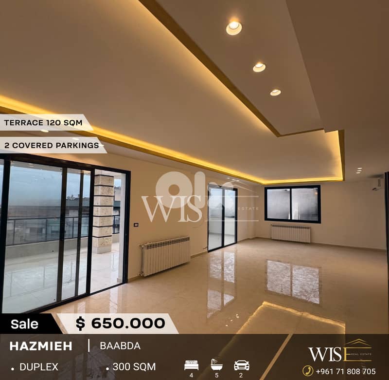 Luxury High-End 300 SQM Duplex for SALE in Hazmieh! 0
