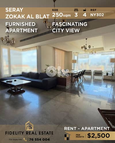 Apartment for rent in Zkak El Blat NY302 شقة للإيجار في زقاق البلاط