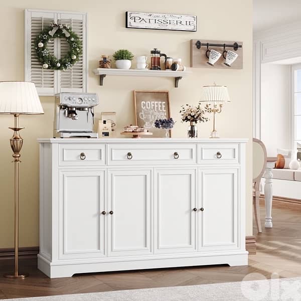 Homfa Buffet Cabinet with Drawers, 53.5”W Sideboard Storage 1