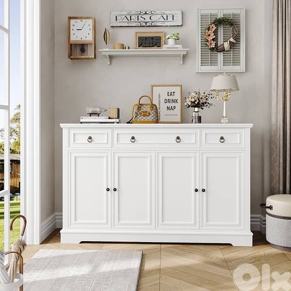 Homfa Buffet Cabinet with Drawers, 53.5”W Sideboard Storage 5