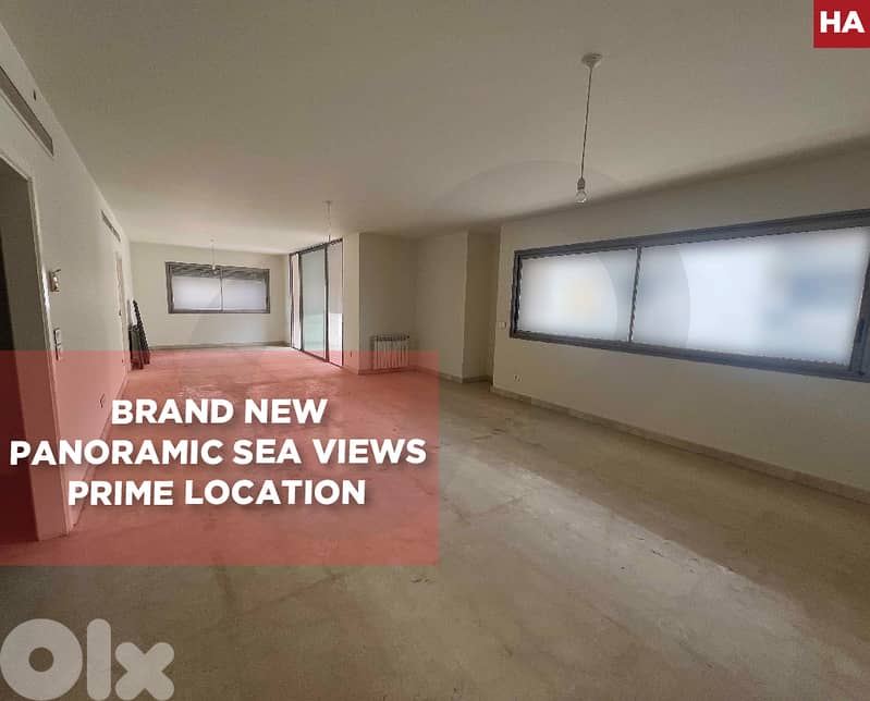 3 balconies, terrace, sea view, Baabda Town/بعبدا REF#HA132013 0