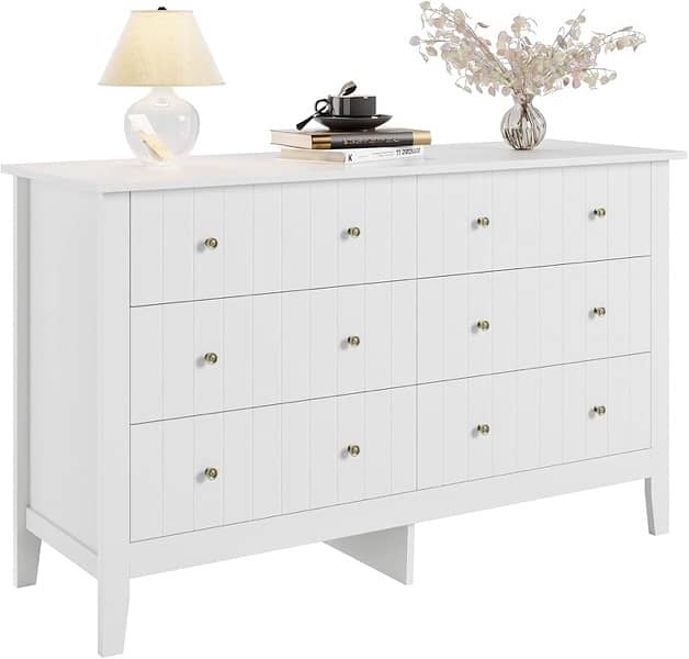 FOTOSOK White Dresser, Chest of Drawers 6