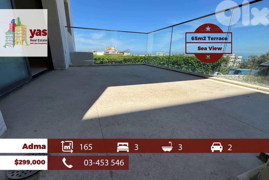 Adma 165m2 | 65m2 Terrace | Brand New | Sea View | Catch | OH 0