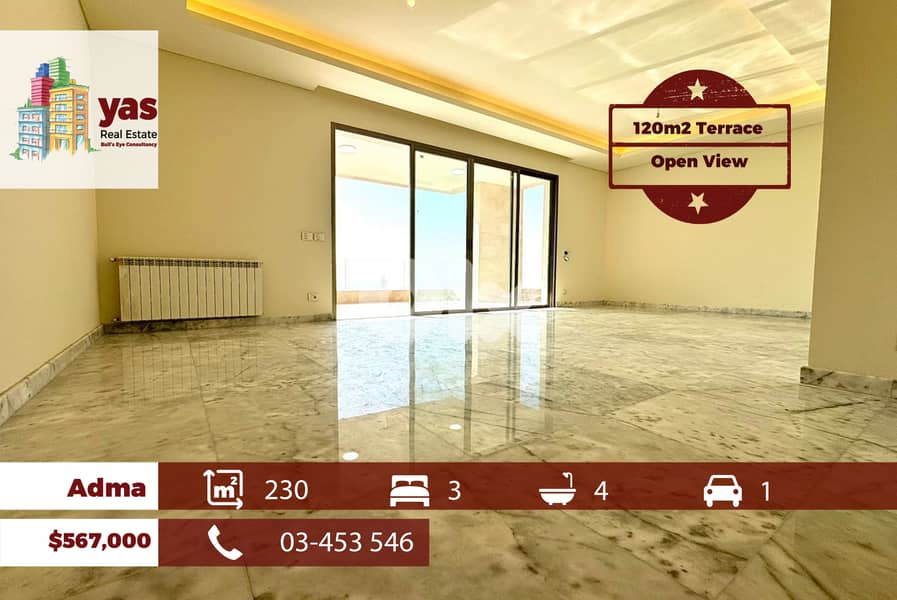 Adma 230m2 | 120m2 Terrace | Excellent Condition | Modern | OH 0