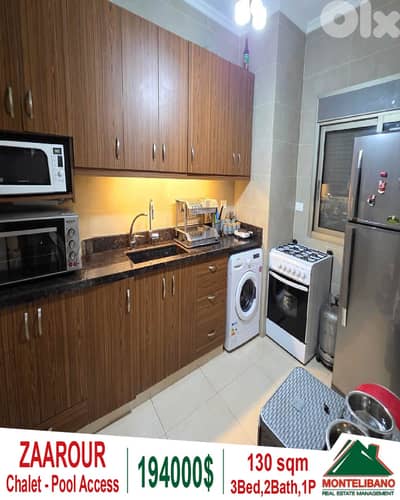 130 sqm Chalet For Sale in Zaarour with Pool & Gym Access
