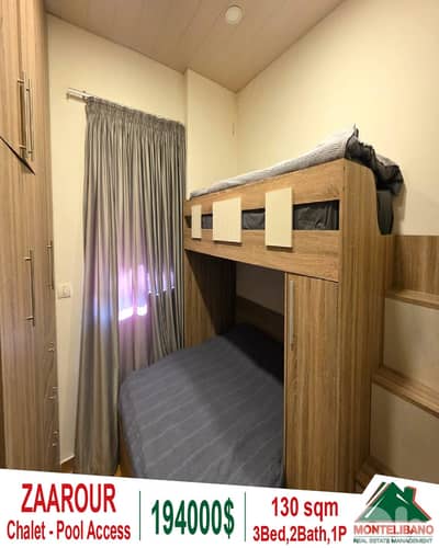 130 sqm Chalet For Sale in Zaarour with Pool & Gym Access