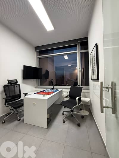 Fully furnished Office in a nice bldg in Sin El Fil prime location