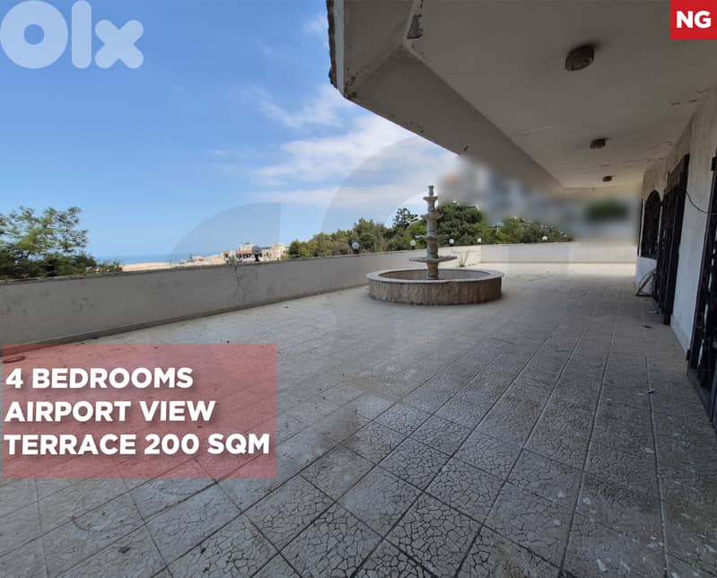 Elevator/Terrace 200 sqm/Bchamoun/بشامون ! REF#NG132053 ! 0